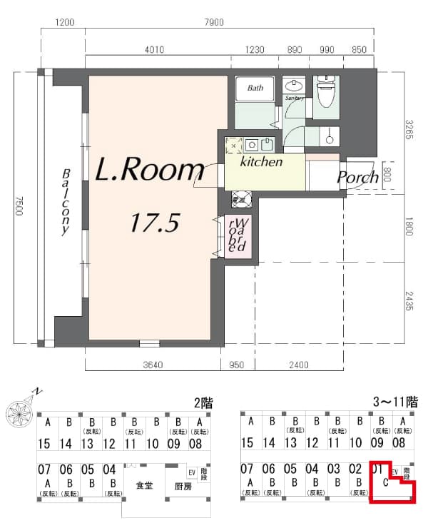 STキューブcタイプ間取り図