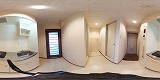 グラスライトキッチンの360度パノラマビューのサムネイル