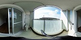 ラクーンＤ3バルコニーの360度パノラマビューのサムネイル