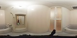 PALACIO K2(パラシオK2)風呂の360度パノラマビューのサムネイル