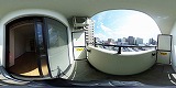 クレアトゥール21バルコニーの360度パノラマビューのサムネイル