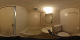 クローバーハイツ2ユニットバスの360度パノラマビューのサムネイル
