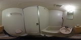 クローバーハイツ1ユニットバスの360度パノラマビューのサムネイル