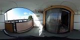 クローバーハイツ1バルコニーの360度パノラマビューのサムネイル