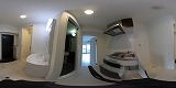 ピュアドミトリーシミズ(3点セパ)キッチンの360度パノラマビューのサムネイル
