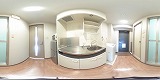 ラヴィニア北村2キッチンの360度パノラマビューのサムネイル