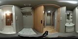 アミティエ南草津洗面所の360度パノラマビューのサムネイル