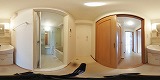 アイランドヨコデ洗面所の360度パノラマビューのサムネイル
