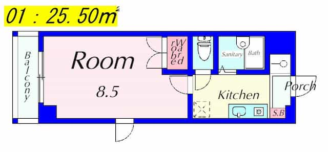 メゾンクレール(食事サポート付)の間取り図のサムネイル