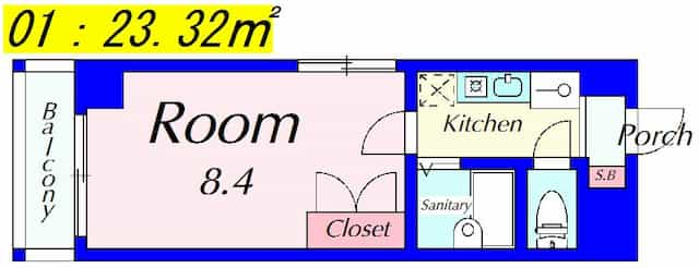 グリーンロード山手の間取り図のサムネイル