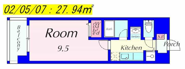 メゾンクレールⅢの間取り図のサムネイル