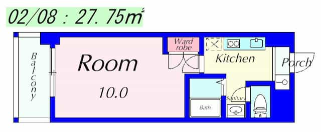 PALACIO K2(パラシオK2)の間取り図のサムネイル