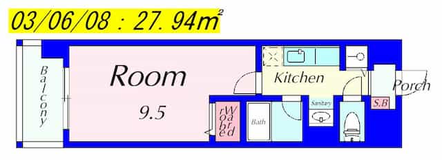 メゾンクレールⅢの間取り図のサムネイル