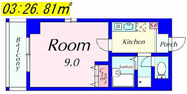 エランビタールⅢの間取り図のサムネイル