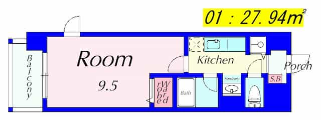 メゾンクレールⅢの間取り図のサムネイル