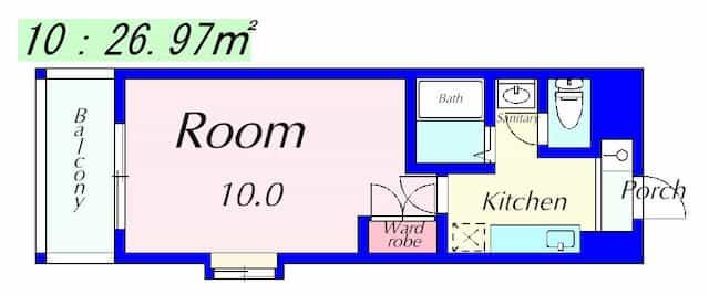 ラクーンＤ3の間取り図のサムネイル