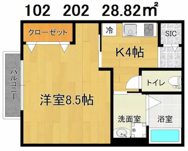 アンテノール(女性専用賃貸)の間取り図のサムネイル