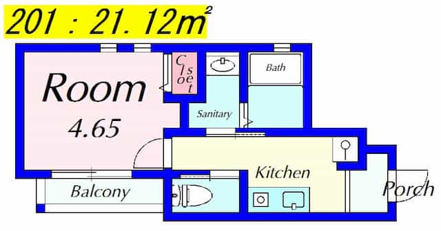 Cozy Court8(女性専用賃貸)の間取り図のサムネイル