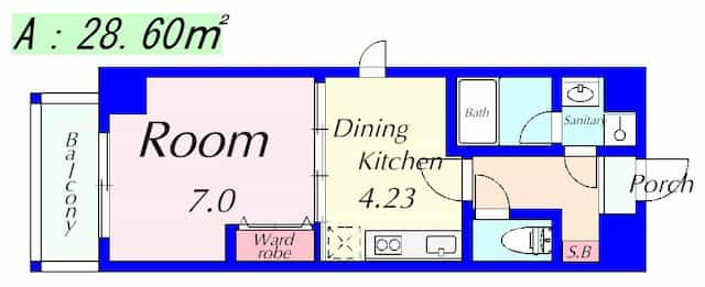 エンゼルプラザイースト2の間取り図のサムネイル