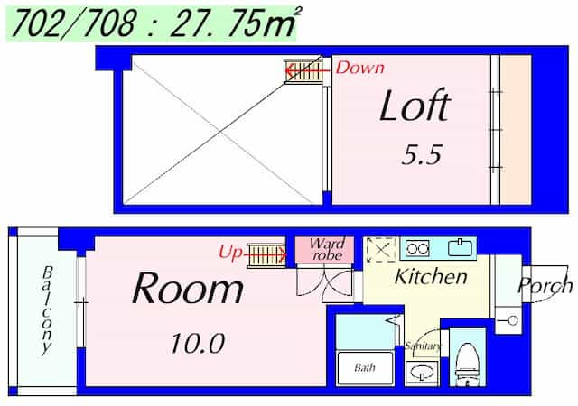 PALACIO K2(パラシオK2)の間取り図のサムネイル