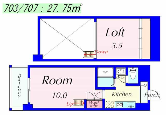 PALACIO K2(パラシオK2)の間取り図のサムネイル