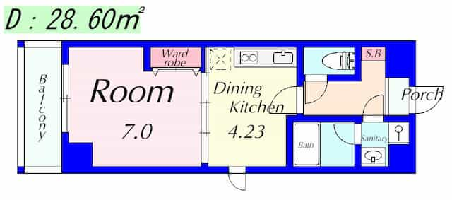 エンゼルプラザイースト2の間取り図のサムネイル