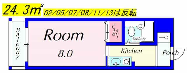 クローバーハイツ2の間取り図のサムネイル