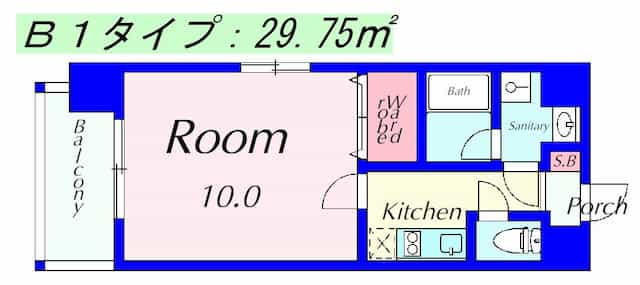 エンゼルプラザ南草津駅前の間取り図のサムネイル