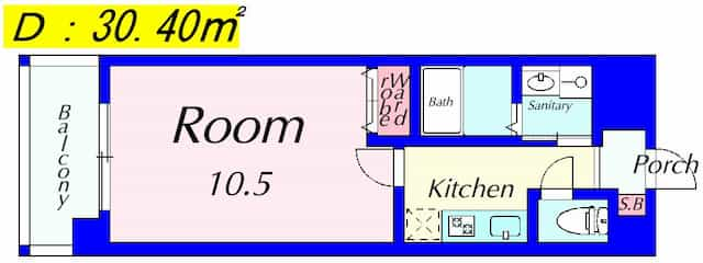 ブエナビスタ南草津の間取り図のサムネイル