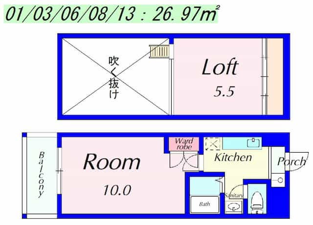 ラクーンＤ3の間取り図のサムネイル