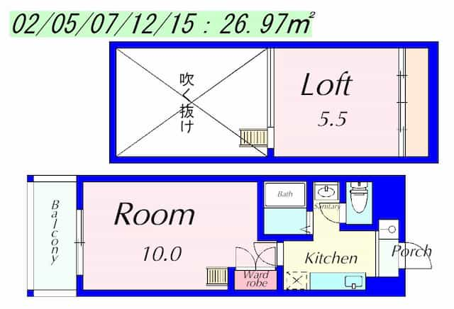 ラクーンＤ3の間取り図のサムネイル