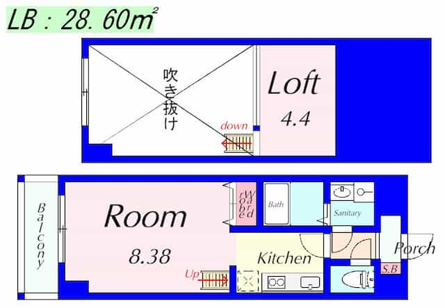 エンゼルプラザイースト2の間取り図のサムネイル