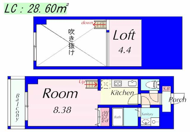 エンゼルプラザイースト2の間取り図のサムネイル