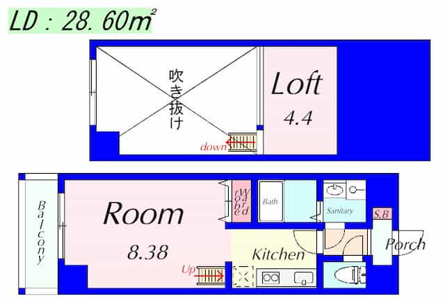 エンゼルプラザイースト2の間取り図のサムネイル