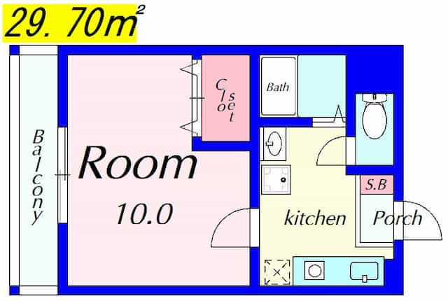 ワンルーム草津西矢倉の間取り図のサムネイル