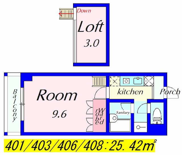 ラクーンＤ1の間取り図のサムネイル