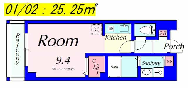 セイバリー東矢倉の間取り図のサムネイル