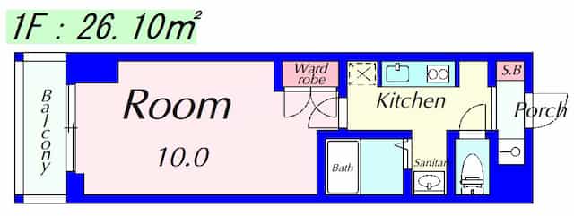 ラクーンＤ2の間取り図のサムネイル