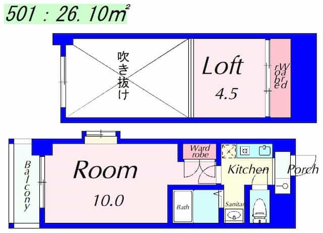 ラクーンＤ2の間取り図のサムネイル
