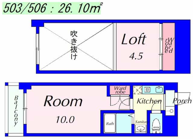 ラクーンＤ2の間取り図のサムネイル