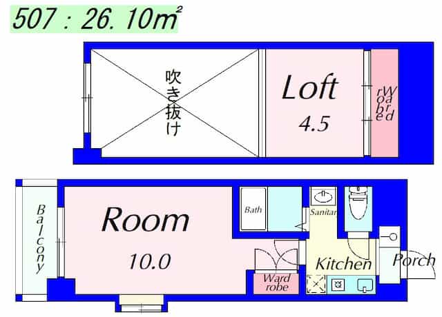 ラクーンＤ2の間取り図のサムネイル