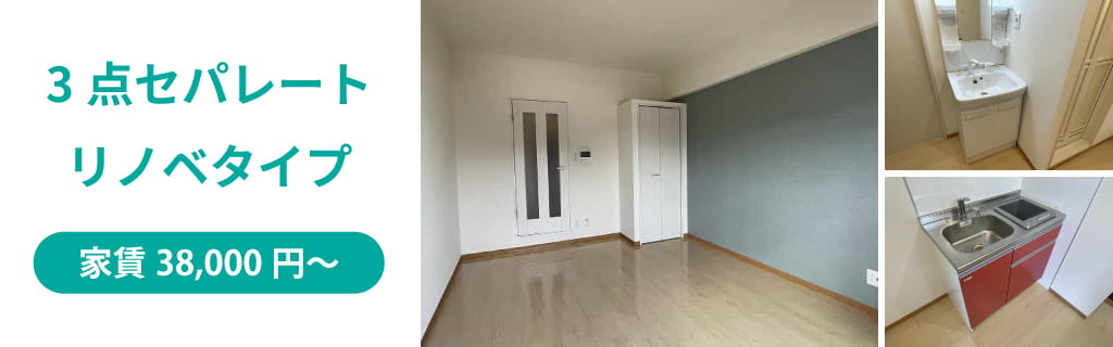 ピュアドミトリーシミズ 3点セパレートタイプバナー